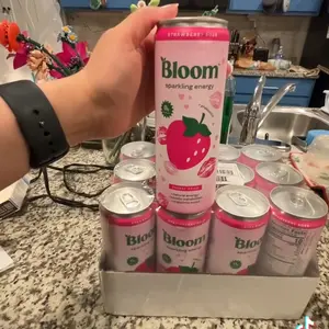 Bloom Sparkling Energy Drink - Natural Caffeine, Zero Sugar, 180mg Caffeine - Antioxidant-Rich with Green Coffee Bean, Green Tea Extract, Prebiotics, 12oz 12 Pack