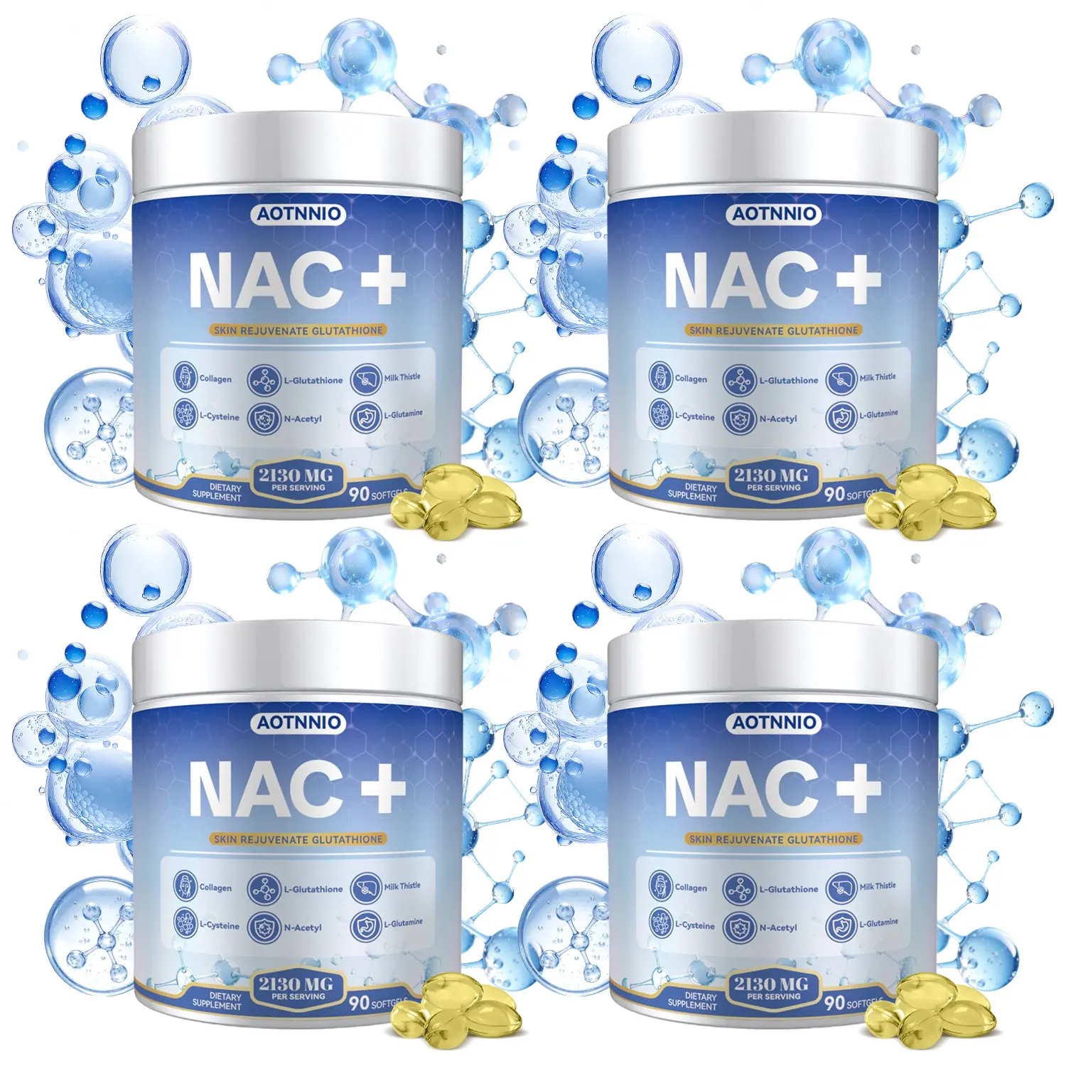 Liver Support Supplement N-Acetyl L-Cysteine (NAC) Supplement Capsules with NAC, Milk Thistle - 90 Capsules