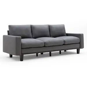 [MothersDayGift] #Summervibes AMERLIFE 3 Seater Sofa with Deep Seat, Modern Fabric Couch for Living Room, Full Metal Support, Pet-Friendly Comfy Sofa, Standard Couch for Bedroom & Apartment