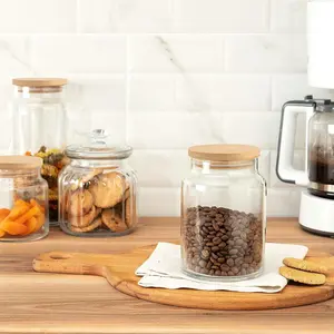 Bamboo Lids For Glass Cups - Replacement Bamboo Canning Lids for Regular Mouth 16OZ 20OZ 24OZ Glass Cups Suitable for Cups with Inner Diameter of 58 mm Wide Mouth 4pcs