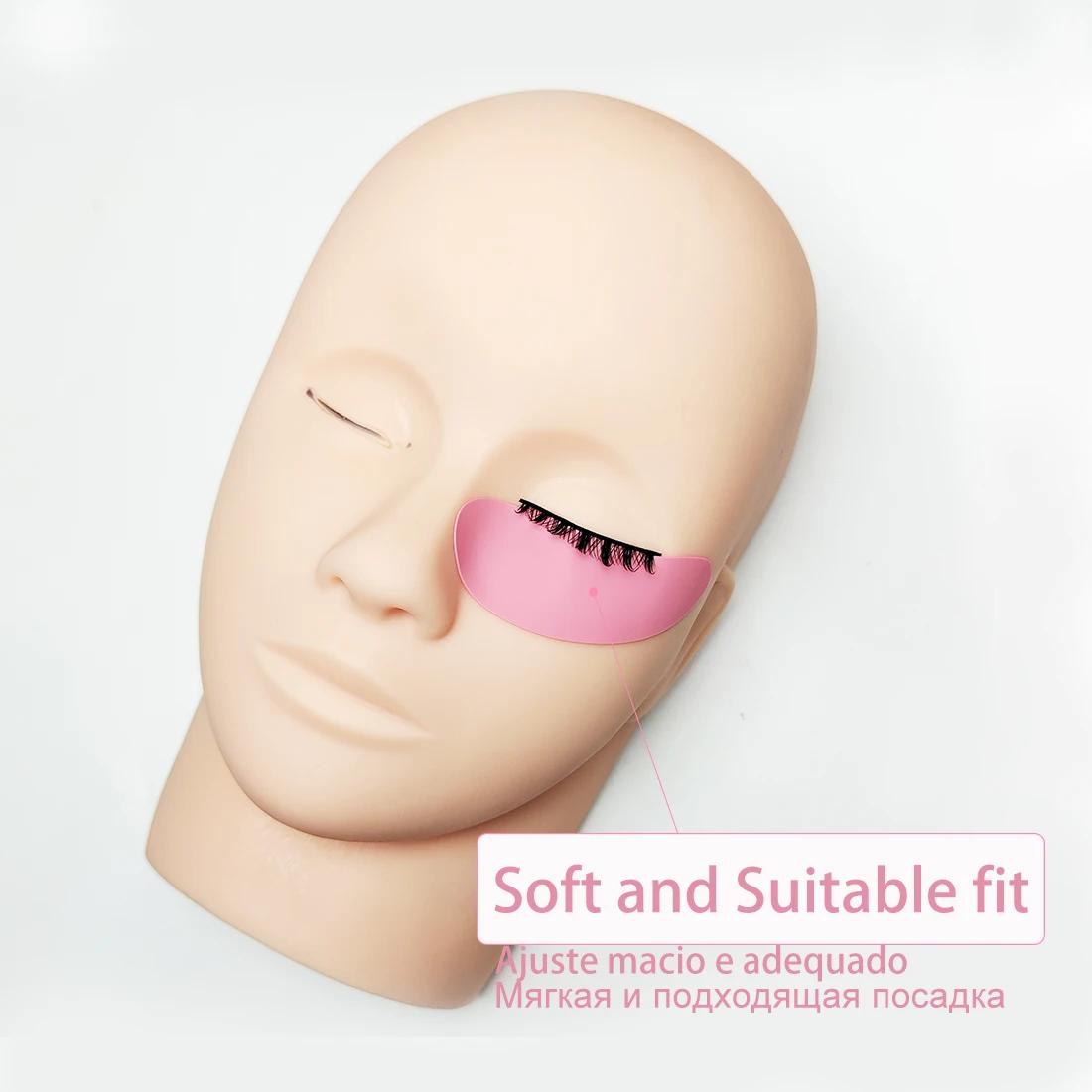 1 Pair Reusable under Eyelash Pads Silicone Stripe Lash Lift Eyelash Extension Eye Patches under Eye Gel Patch Makeup Tools