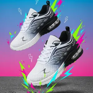 Women Gradient Air Cushion Sneakers, Breathable Mesh Shock Absorb Running Shoes, 2026 Viral Platform Walking Trainers Girl Runner Training Athletic Casual Footwear