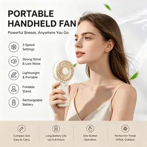 Handheld Portable Fan, Lightweight & Easy to Carry, USB Portable Fan, Perfect for Summer Travel & Shopping, Essential Cooling Device