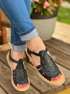 Leather Huarache Sandals, Boho-Hippie Vintage,  Leather Shoes. Handmade Leather Huarache, Mexican Sandals, Women's Sandals