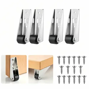 Sliding Barn Door Bottom Guide Roller, Nylon Wheel Track Stopper With Aluminum Bracket for Cabinet Wardrobe Doors, Smooth Quiet Anti-Swing Replacement Hardware