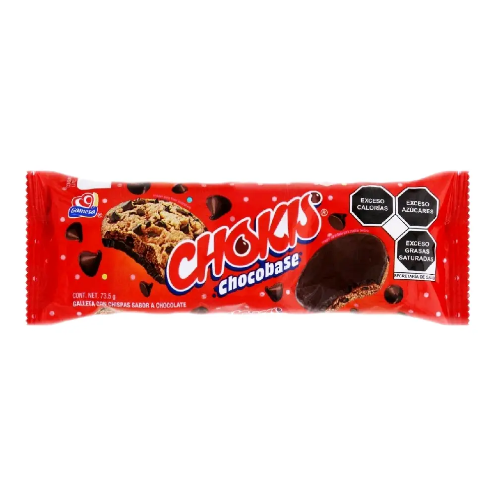 5, pack Gamesa Chokis Chocobase Snack Cookies