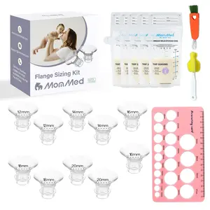 MomMed Flange Inserts 10PCS For 24mm Electric Breast Pump Flanges/Shields of Wearable Breast Pumps, Flange Sizing Kit, Breastfeeding Essentials Kit for New Moms