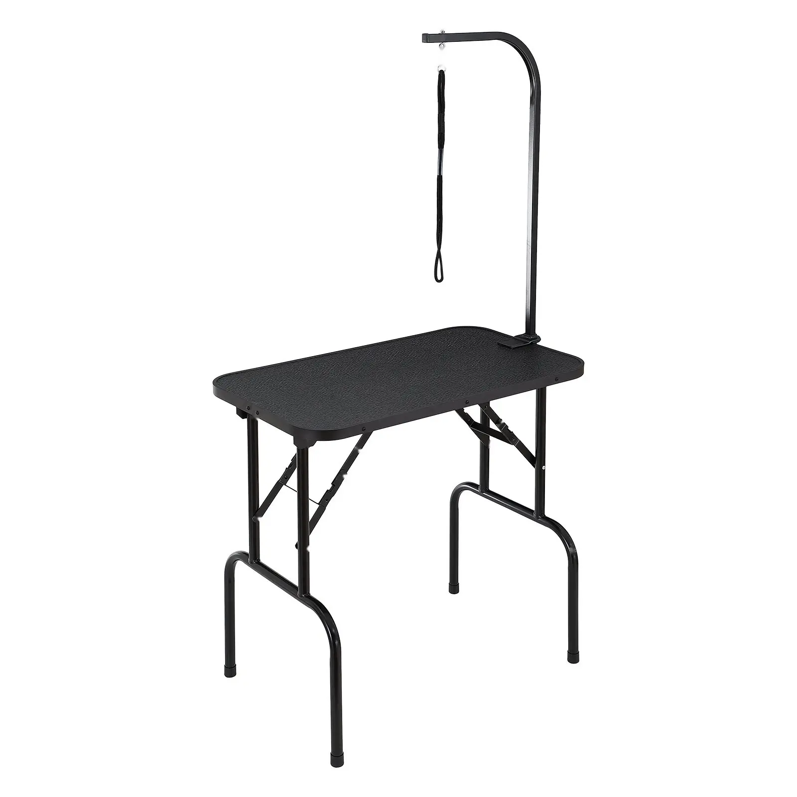 Pet Grooming Table Arm With Clamp, 32x18 Inch Dog Grooming Station, Foldable Grooming Stand For Medium And Small Dogs, Includes Haunch Holder With Grooming Loop, 220 Lbs Load Bearing, Portable For Home Use Or Professional Salons