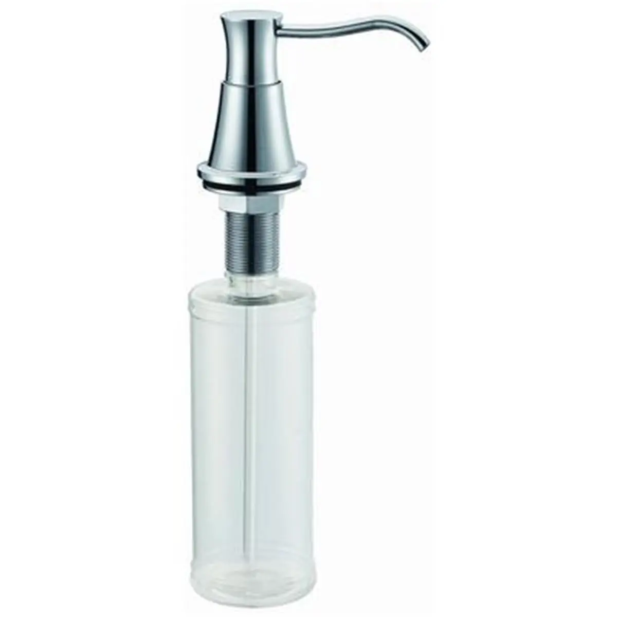 212 MAIN Chrome Finish Durable Plastic Counter-Top Automatic Soap Dispenser, Refillable CUPC Certified Home & Bathroom Supply for Kitchen Organization