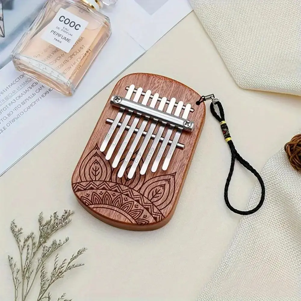 Mini Wooden Thumb Piano, 8-tone Mini Kalimba, Portable Finger Piano, Musical Instrument for Beginners