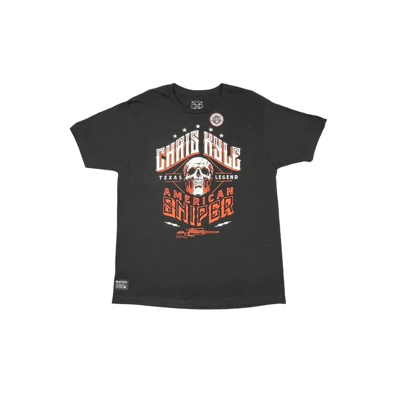 Howitzer T Shirts Men's Chris Kyle Aim True Black Short Sleeve Tee - CV5405