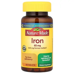 Nature Made Iron, 65 mg, 180 Tablets