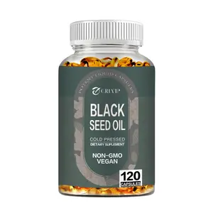 GREVIP Black Seed Oil - 120 Softgels (GMO-Free, Vegan) Premium Cold Pressed Pure Black Cumin Seed Oil with Vitamin E - Antioxidant properties