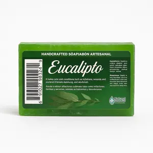 Jabón Artesanal de Eucalipto / Handcrafted Eucalyptus Soap 100 g / 3.5 oz Soothes Irritations, Refreshes Skin, and Acts as a Natural Deodorant – Calma Irritaciones, Refresca la Piel y Funciona como Desodorante