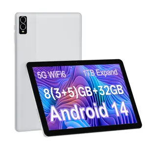 10.1 Inch Android 14 Tablet, Android Tablet, 8 (3+5)GB RAM, 32GB ROM, Octa-Core, 6000mAh Battery, 2MP+2MP Dual Cameras, 1TB Expandable, Suitable for Giving