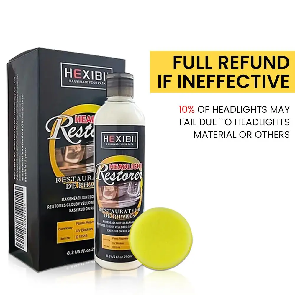 Car Headlight Restoration Kit,headlamp Cleaner for Headlight Oxidation Yellowing,Car Cleaning Tool,Auto Refurbish Agent for truck,motorcycle,RV