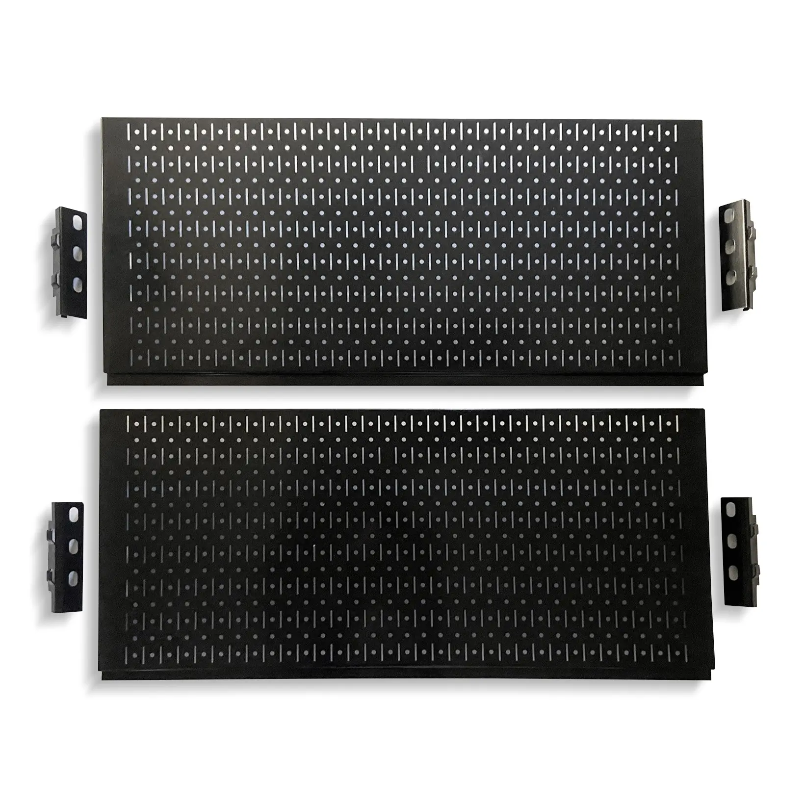 Pallet Rack Storage End Caps - Metal Pegboard Set for Industrial Shelving Units