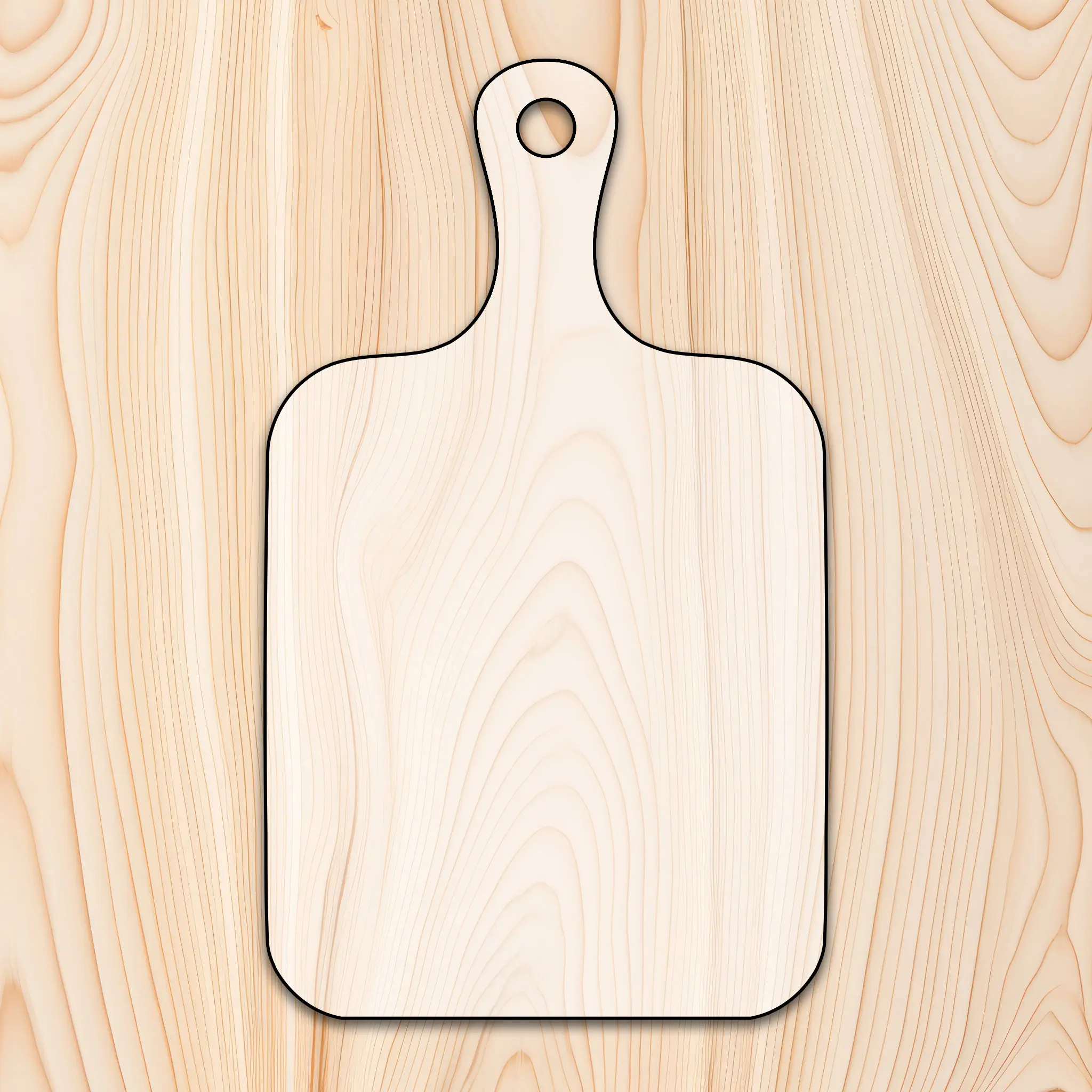 Statedwoods Supply Traditional Rounded Edge Cutting Board or Charcuterie Board Clear Acrylic Router Template