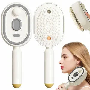 Spray Air Cushion Massage Comb Self-Cleaning Anti-Tangle Essential Oil Mist Hair Care Comb Anti-Static Volumizing Aromatherapy Comb