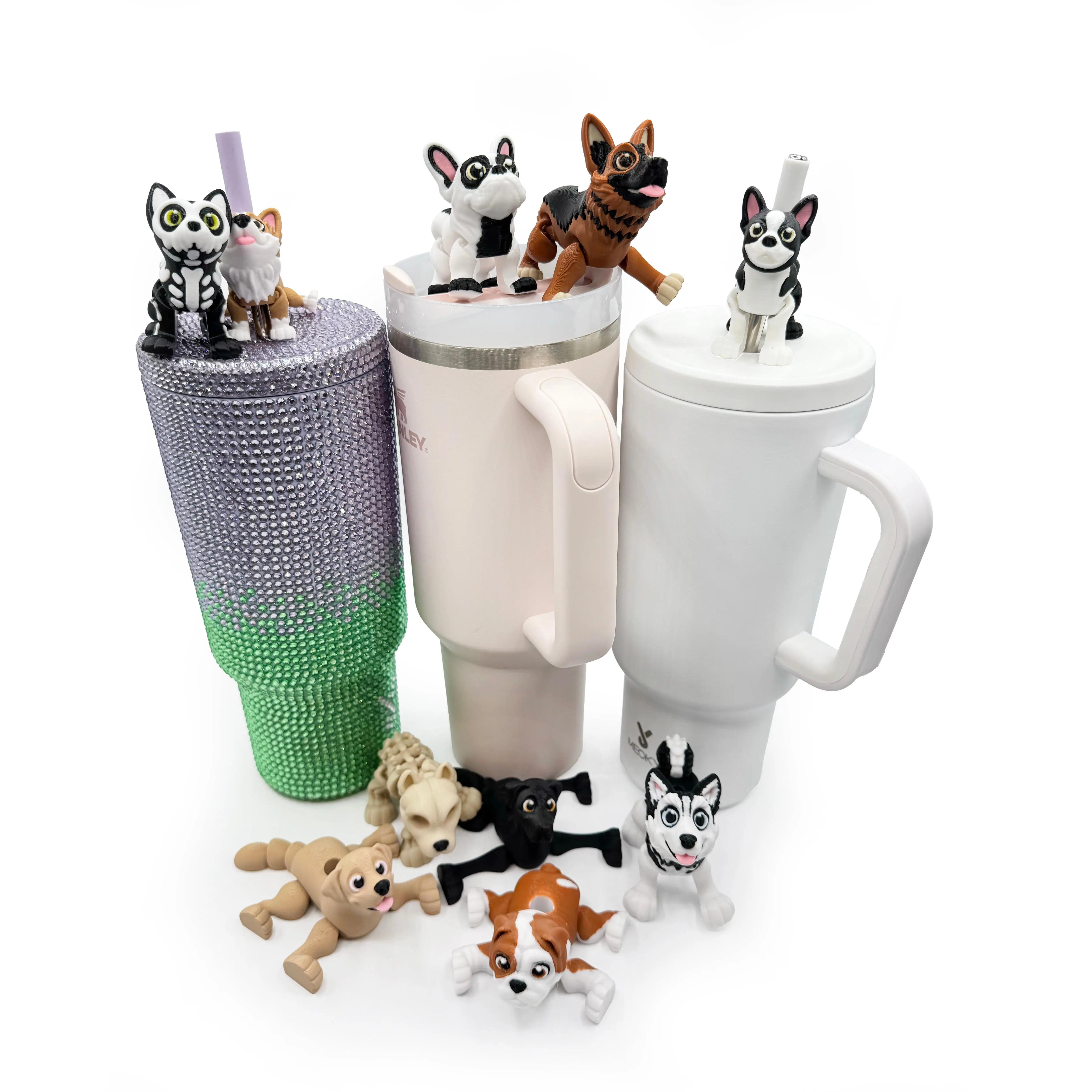 Paw Pals Sip Sidekicks – 3D Printed Dog & Cat Straw Toppers for Tumblers | Pet Lover Tumbler Accessories Paw Pals Sip Sidekicks – 3D Printed Dog & Cat Straw Toppers for Tumblers | Pet Lover Tumbler Accessories