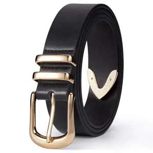 Women's Belt - Multi-Color Combination Pack Vintage Style Elastic Genuine Leather ladies Belt Ferralloy Buckle Versatile for Daily Commute Office Beach Night Out