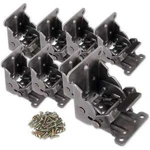 8 Pack Locking Hinge for Folding Table Brackets, Heavy Duty Folding Brackets 90  Self Locking Folding Hinge for Table  Furniture
