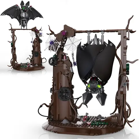 Halloween Bat Building Blocks Kit - Unisex Construction Set with Bricks & Parts, 839 Pcs Horror Theme Buildable Model, Stand/Invert Design, Home/Office Decor, Unique Gift by summerwins, Unique Gifts, Children Development