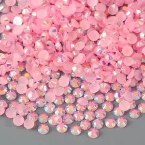 DIY Multi Color 4mm AB Jelly Resin Translucent Glitter Flat Back DIY Bedazzling Rhinestones for Nail Art Crafts Shoes Tumblers and DIY Fashion Decorations Kit