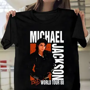 Michael Jackson Bad Tour 88 Classic Unisex T Shirt Vintage Boxy Memorial T-shirt for an idol