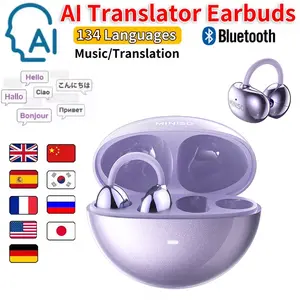 MINISO MS192 Clip on Earbuds Open Ear Wireless BT 5.4 Headphones with Mic and APP, 48H Play, Noise Cancelling, Waterproof, Sports Ear Buds, Comfortable for Ears & Glasses Wearers, Workouts Electronic Audio Headset