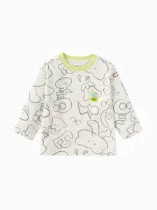 Balabala Kids Long Sleeve Cotton T-Shirt Boys & Girls Soft Base Layer Top Spring 2026 Pure Comfort Breathable Lightweight Double-stitched Cuffs Hem