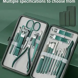 Professional Manicure Set, Stainless Steel Nail Clippers & Pedicure Care Tools, Nail Art Tools, Nail File Kit, Essential Grooming Kit for Women, Ideal for Travel or Home Use