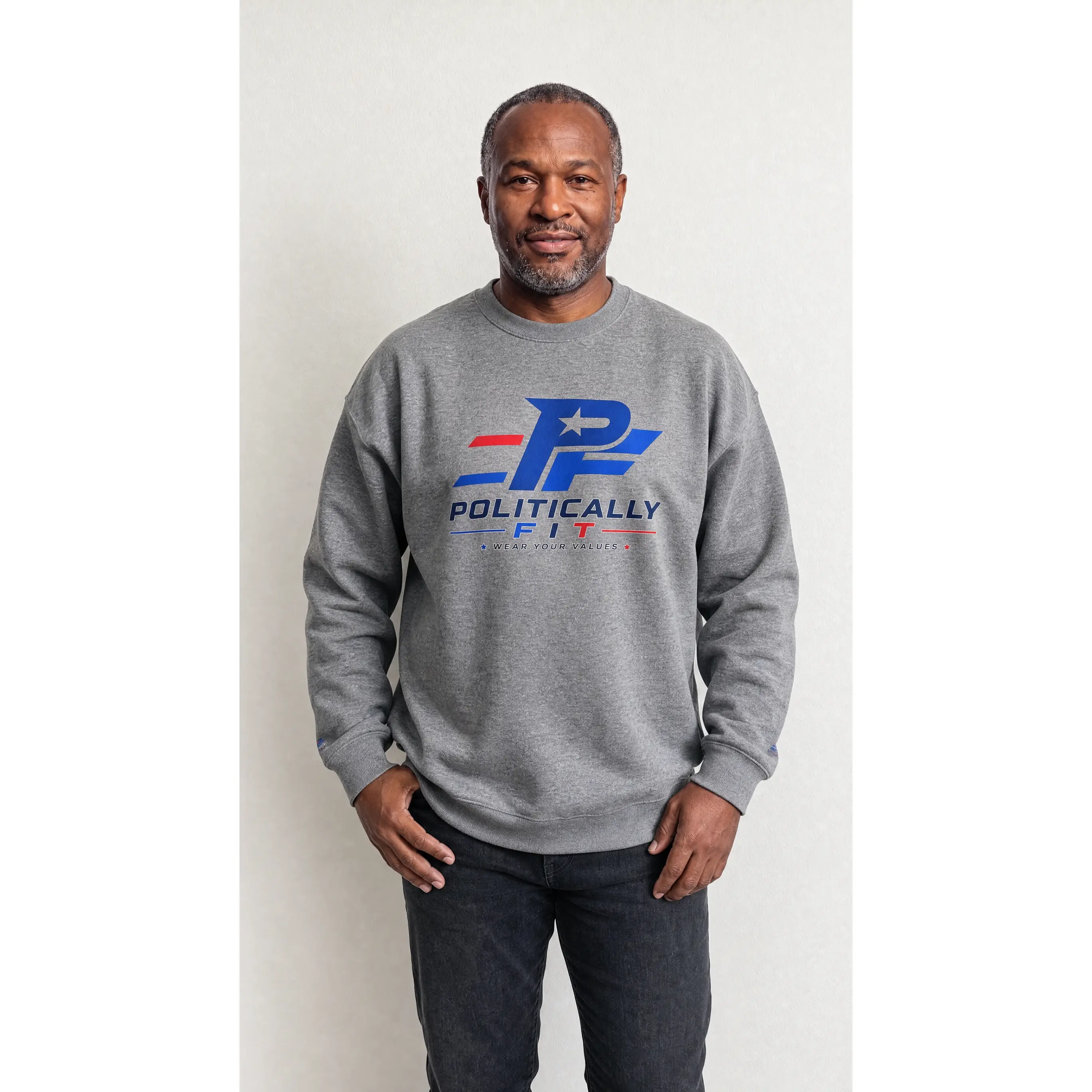 Menswear Unisex Politically Fit Sweatshirt - Spandex-Yarn Fabric Sweater