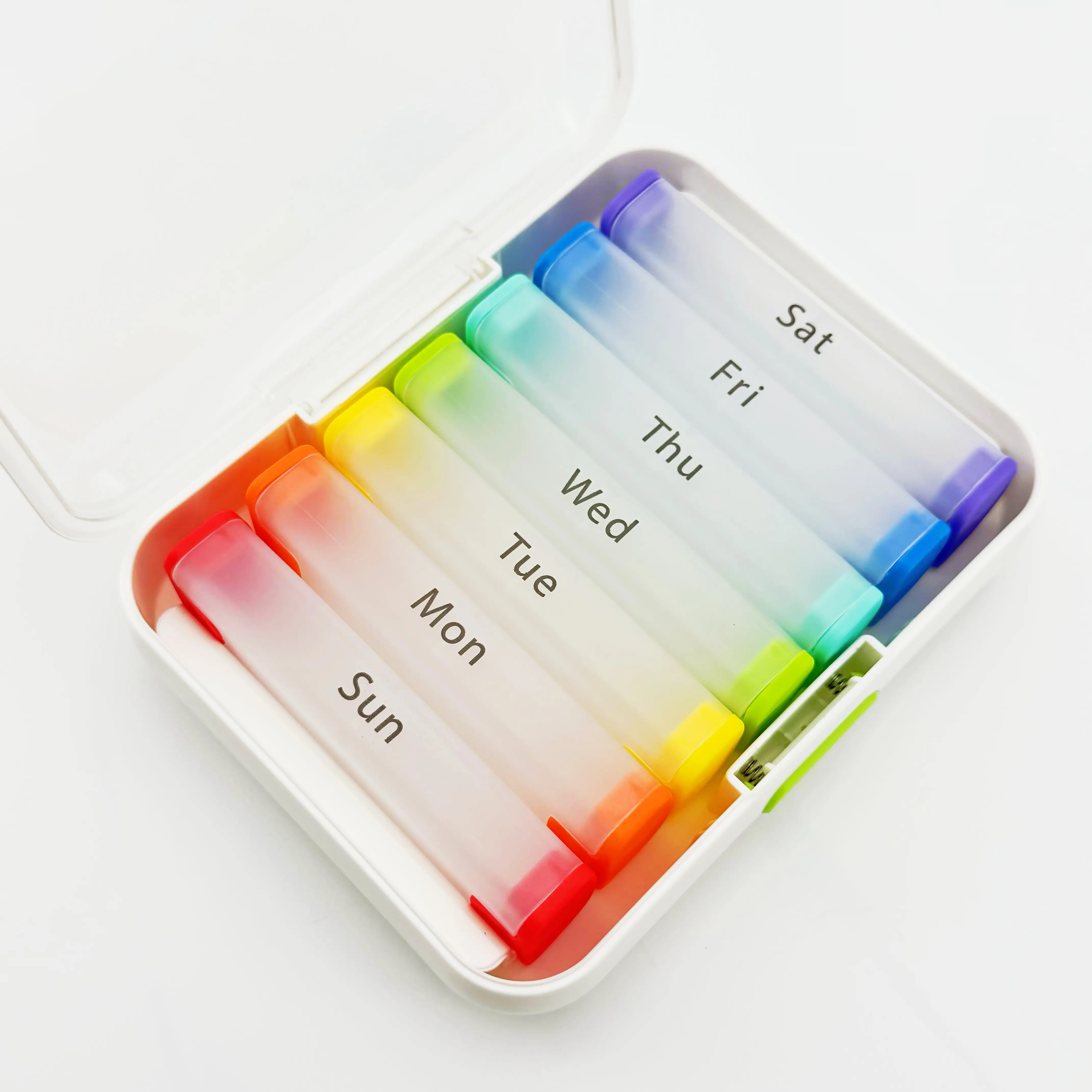 Weekly Tablet Organizer, Portable Travel Medicine Box with 7-Day Large Capsule Container for Vitamins, Medications, Supplements, and Fish Oil, Lightproof Medication Container