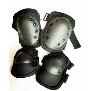 Tactical Knee Pad Elbow Pad Set Airsoft Knee Elbow Protective Pads Combat Paintball Skate Outdoor Sports Safety Guard Gear (Black, M, 4pcs Set)