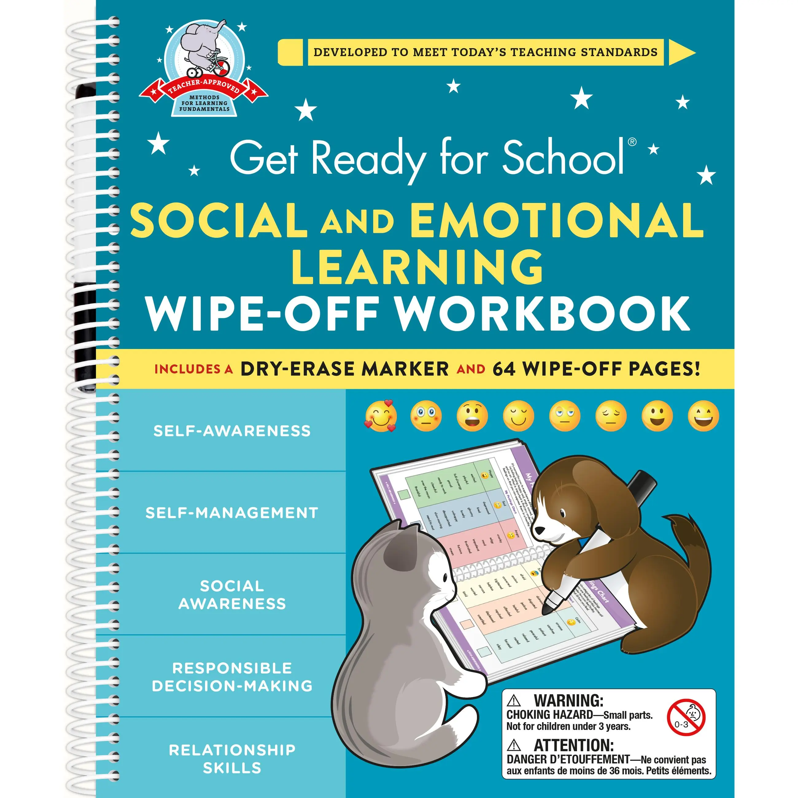 Get Ready for School: Social and Emotional Learning Wipe-Off Workbook