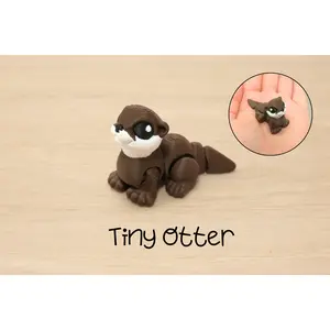 3D Printed Articulated Tiny Otter Fidget Toy