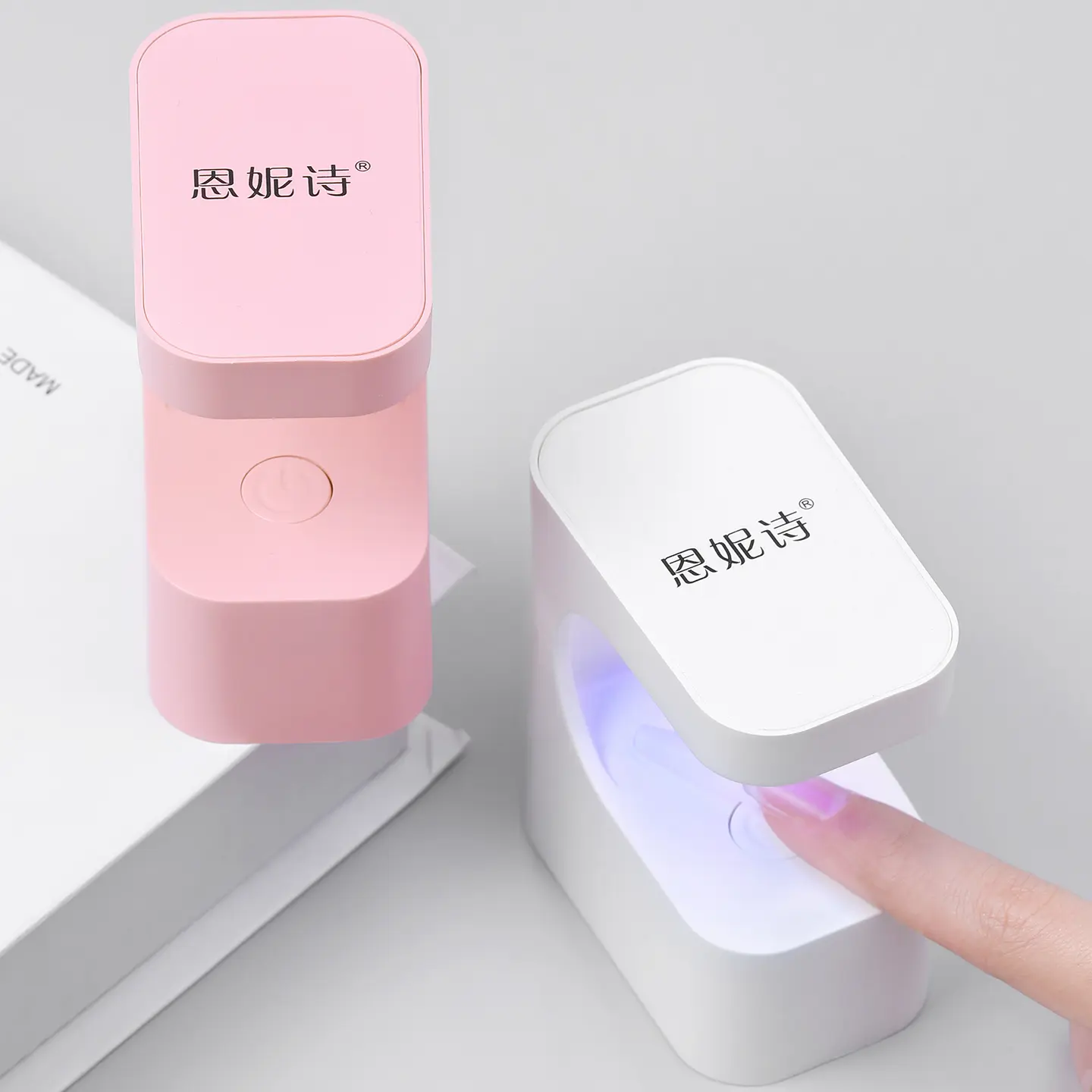 Rechargeable Cordless UV LED Nail Lamp, Mini Cube Portable Gel Curing Light, Fast Dry Anti-Blackening Nail Dryer, Small Manicure Pedicure Lamp Home Salon