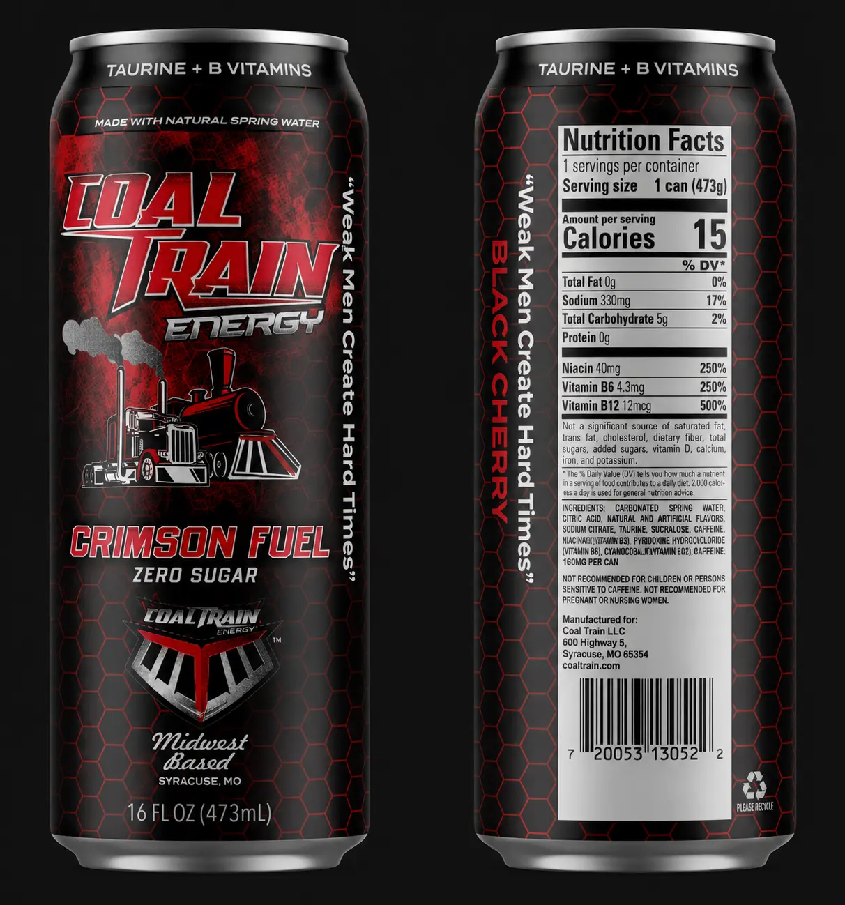 Crimson Fuel Sugar Free Black Cherry Energy Drink