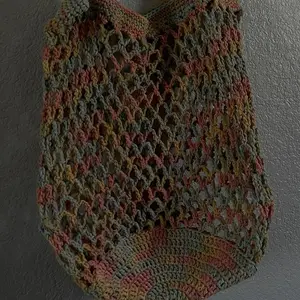 pastel crochet market bag- buttercream