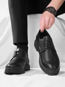 Men's Thick-soled Height-increasing Business Leather Shoes, British-style Lace-up Formal Shoes, Workplace Commute & Interview Footwear, Non-slip Wear-resistant Versatile Men's Shoes, Office Shoes