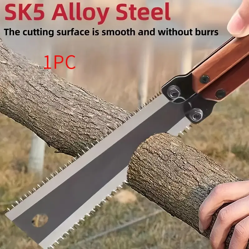 SK5 Steel Folding Pocket Garden Saw - Japanese Flush Cut Trim Saw with Replaceable Blades, Ergonomic Portable Grip, Heavy-Duty Hand Tool for Woodworking Hardware Cutting, Cutting Saw Multitools & Accessories