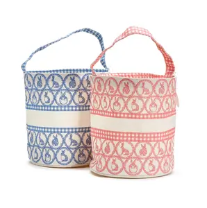 Two's Company Easter Egg Hunt Gingham/Bunny Basket