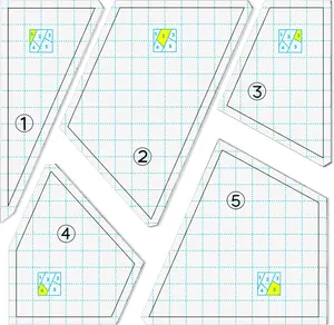 9 x 9 Inch Classic Style Acrylic Quilting Template Set DIY Cutting Ruler for Hand Patchwork Quilting Sewing Machine Cut Mats Sewing Tools