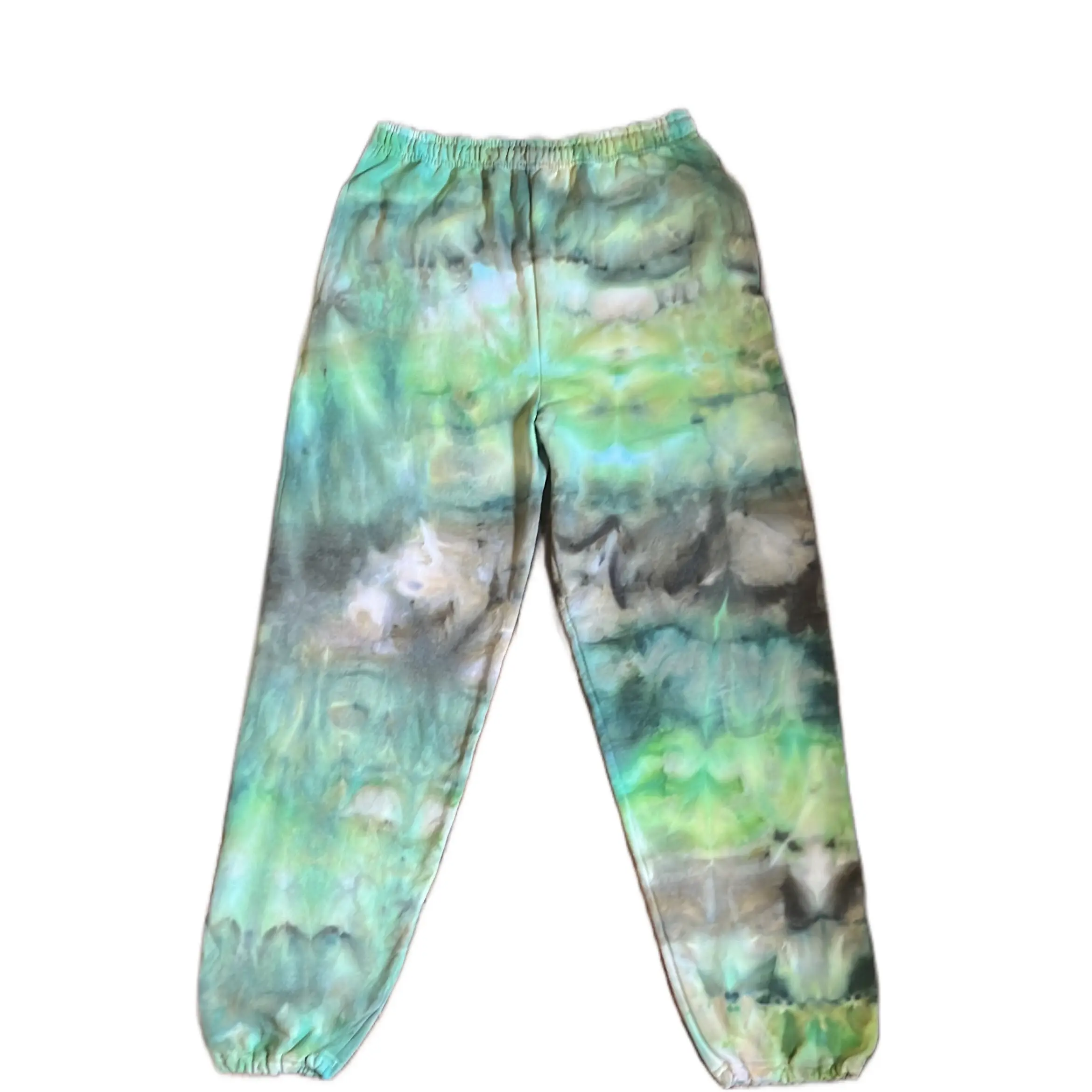 Lime Green Tie-Dye Sweatpants