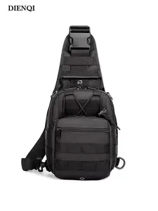 Men's Small Chest Bag, Cycling Shoulder Bag, Military Camo Tactical Chest Pouch, Durable Molle Bag, Outdoor Travel Hiking, Portable Male Crossbody Bag, Gift for Husband