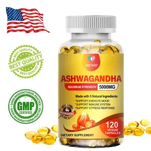 Organic Ashwagandha Capsules High Quality Dietary Supplement,120 Veg Softgels