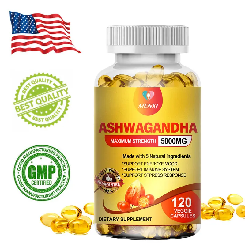 Organic Ashwagandha Capsules High Quality Dietary Supplement,120 Veg Softgels
