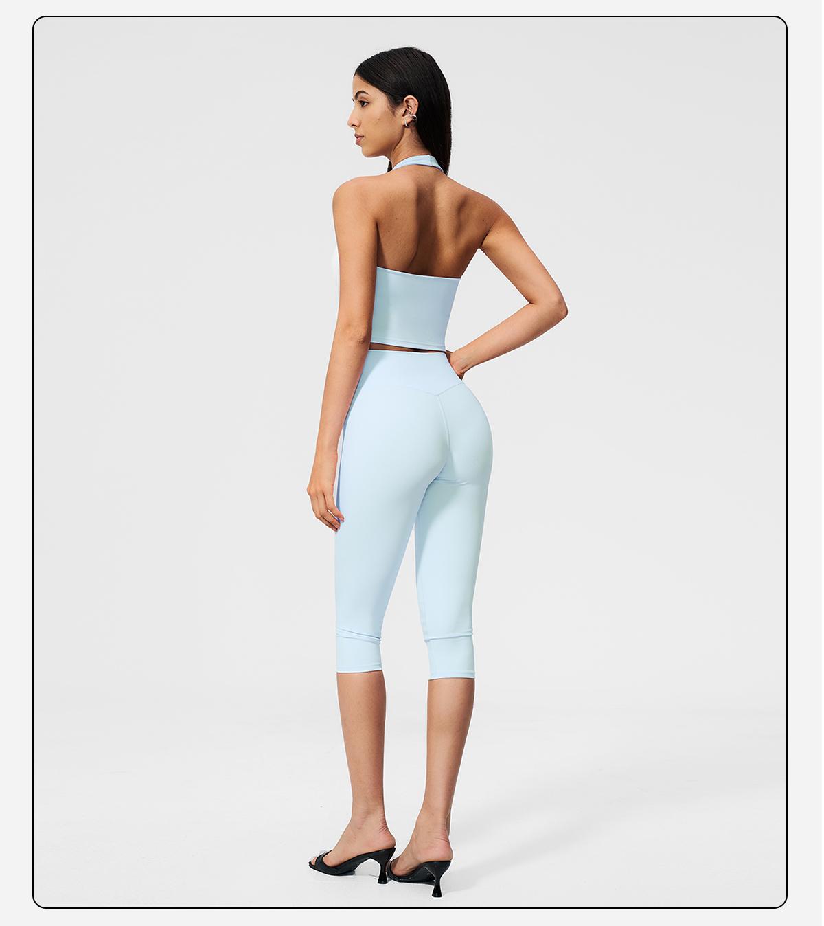 MFVIM Women’s halter V-neck yoga set — high-waisted, thigh-lifting fitness leggings; seamless, quick-dry running two-piece set with a second-skin feel,travel essentials,camping essentials,back to school,back to school haul