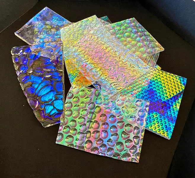 Wissmach Clear 90 COE Dichroic Scrap - 1/2 Pound